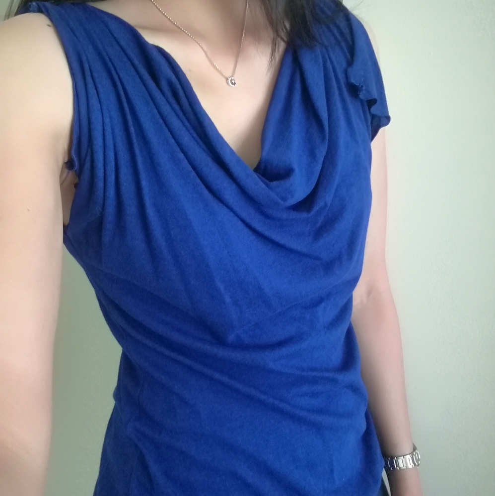 Express Navy Dress Top